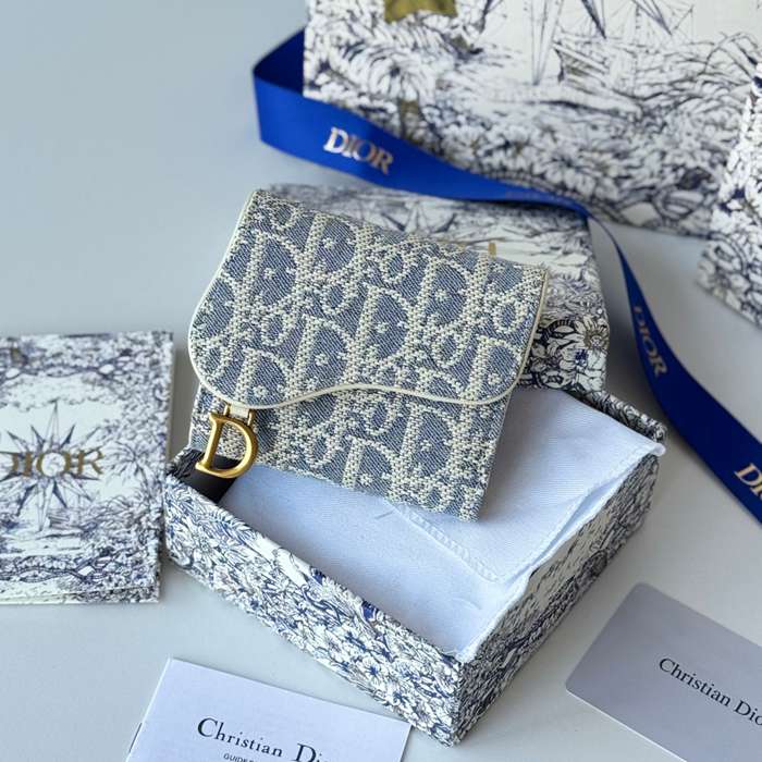 DIOR 三つ折り財布 レディース 10×8×2cm