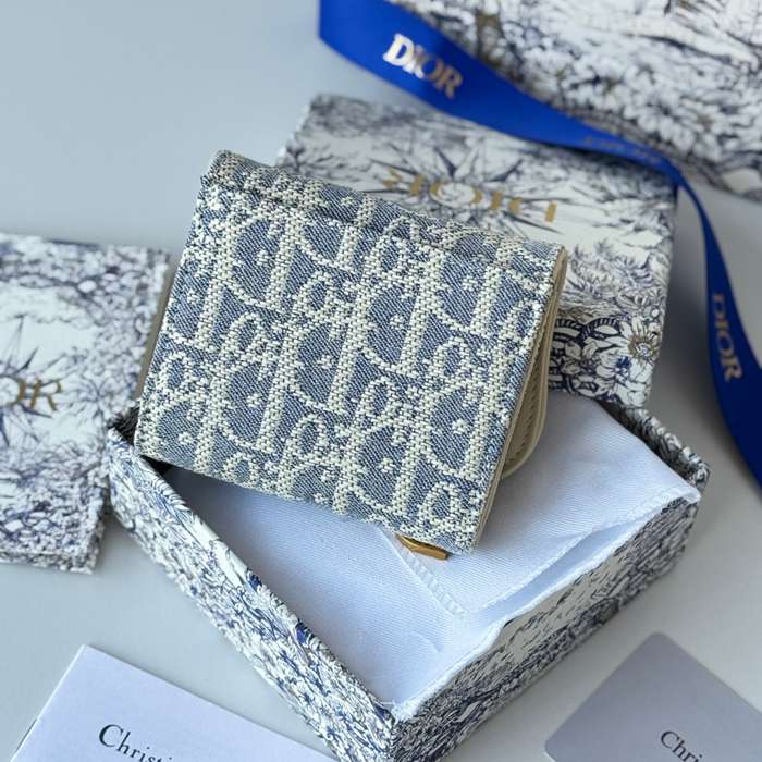 DIOR 三つ折り財布 レディース 10×8×2cm