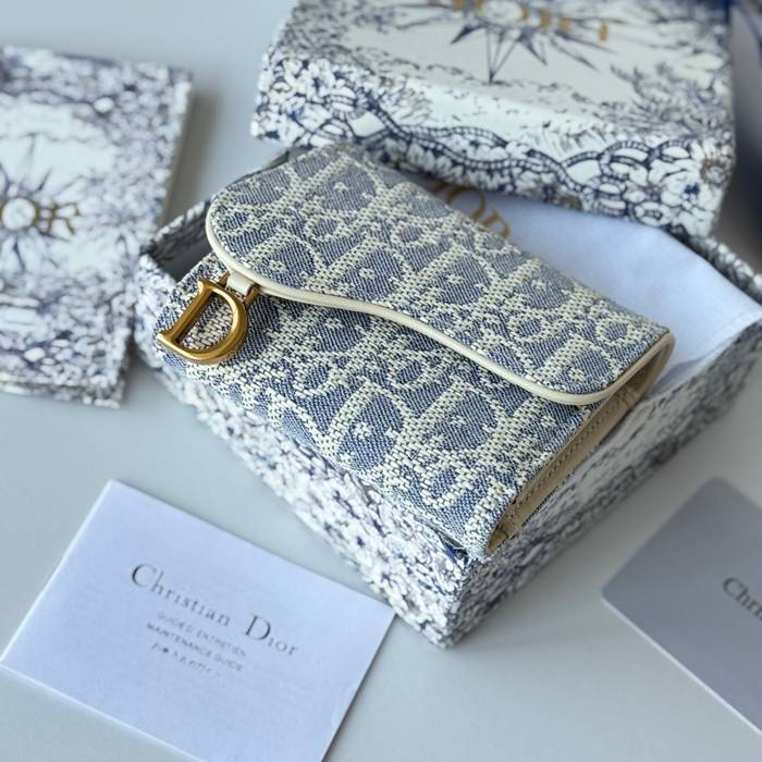 DIOR 三つ折り財布 レディース 10×8×2cm