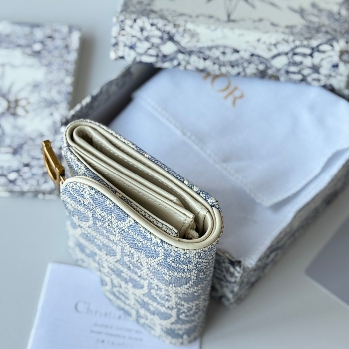 DIOR 三つ折り財布 レディース 10×8×2cm