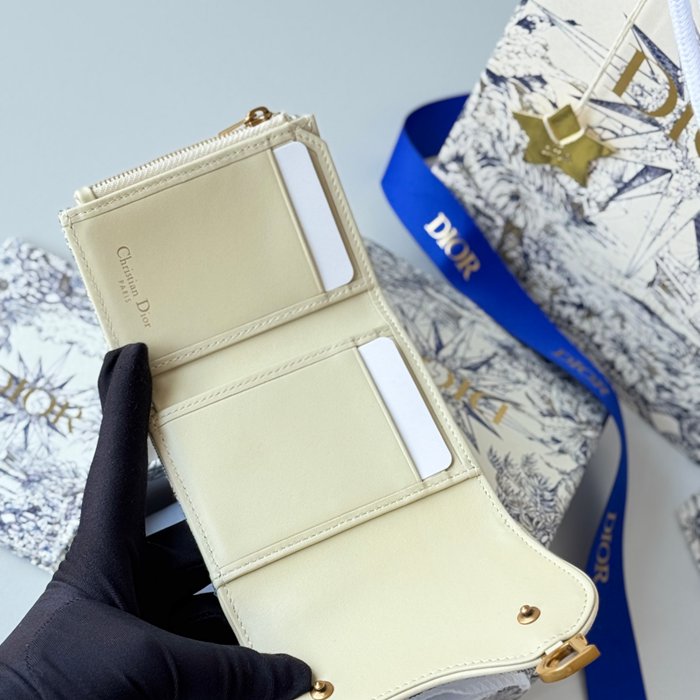 DIOR 三つ折り財布 レディース 10×8×2cm