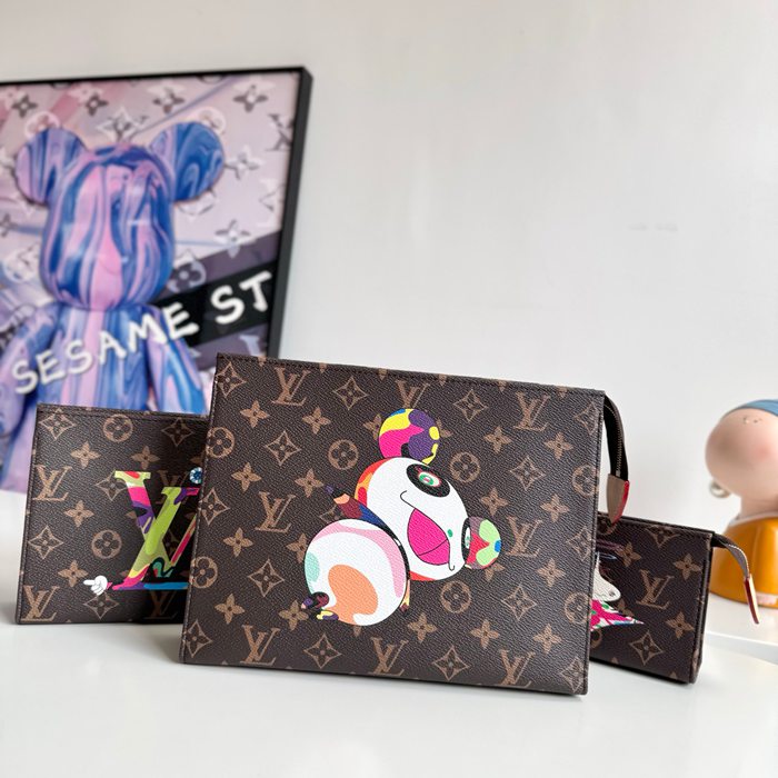 LOUIS VUITTON トリオ トワレットポーチ モノグラム キャンバス レディース 25×20×5.5cm LOUIS VUITTON トリオ トワレットポーチ モノグラム キャンバス レディース 25×20×5.5cm