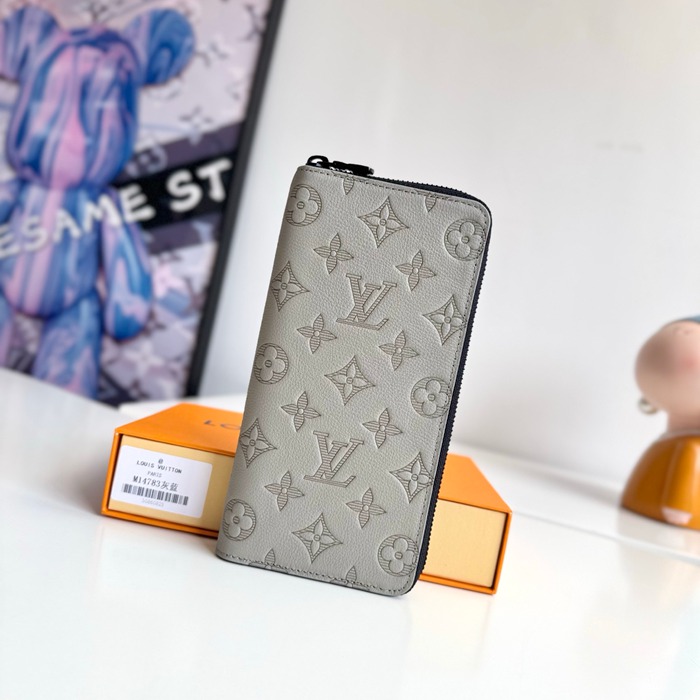 LOUIS VUITTON ジッピー ウォレット モノグラム シャドウ レザー メンズ 20×10×2cm