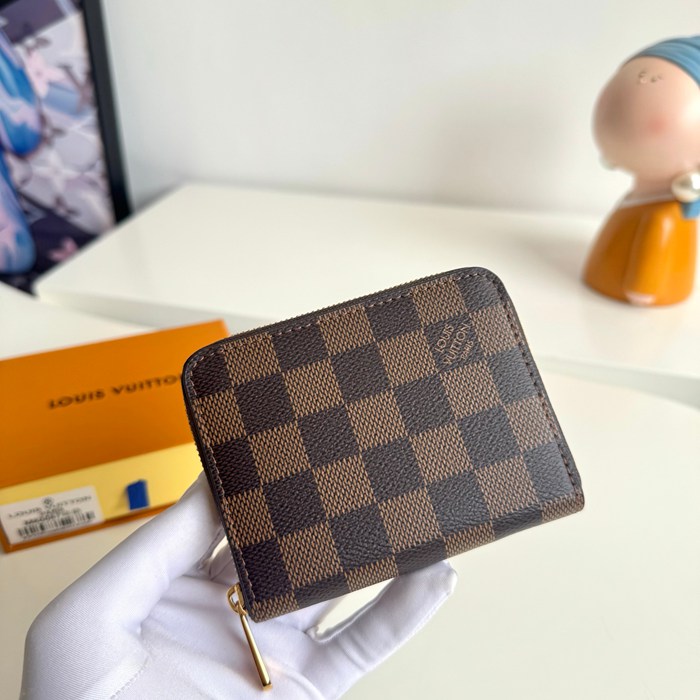 LOUIS VUITTON ジッピー コインパース ダミエ エベンヌ レディース 11×8×2cm
