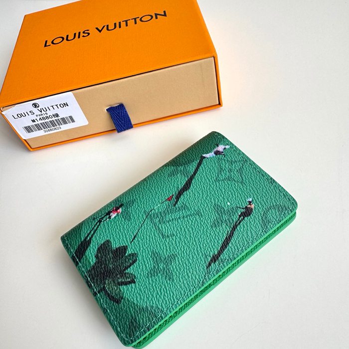 LOUIS VUITTON ポケット オーガナイザー カラードモノグラム キャンバス メンズ 11×7.5×1cm