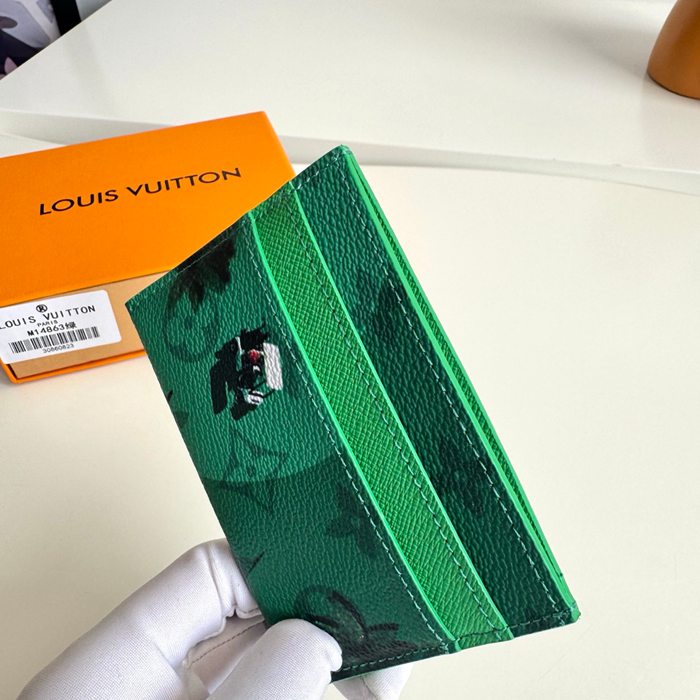 LOUIS VUITTON ダブルカードケース カラードモノグラム キャンバス メンズ 11×7×1.5cm
