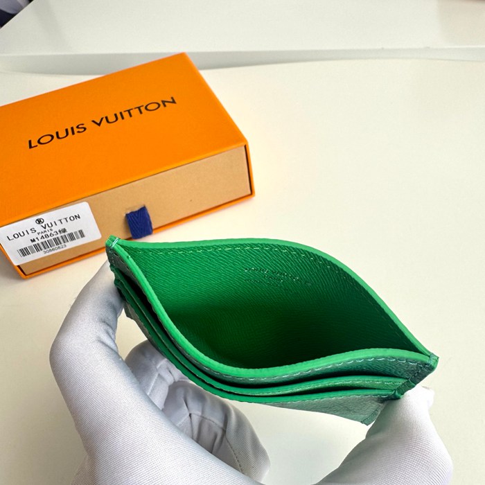 LOUIS VUITTON ダブルカードケース カラードモノグラム キャンバス メンズ 11×7×1.5cm