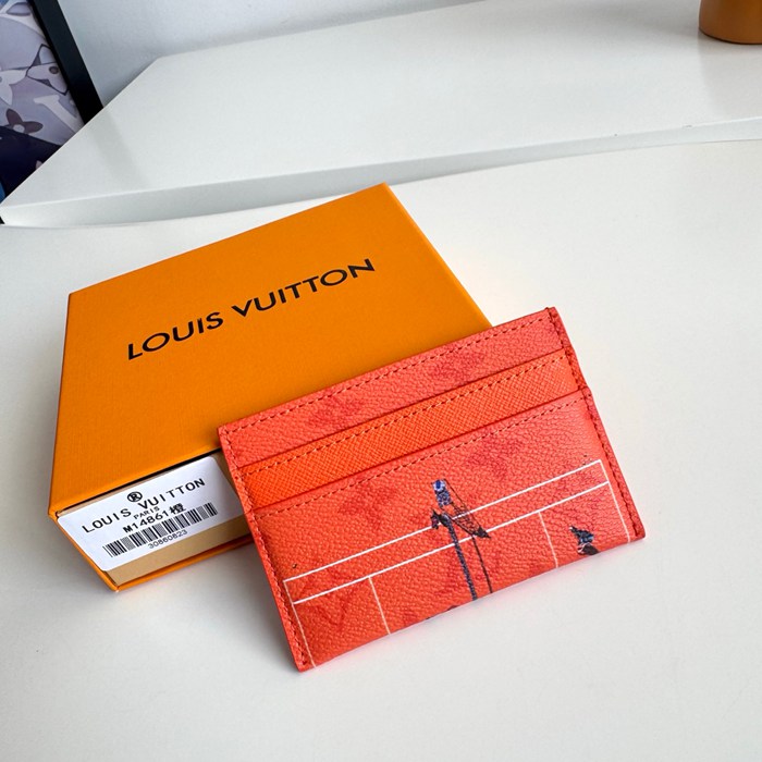 LOUIS VUITTON ダブルカードケース カラードモノグラム キャンバス メンズ 11×7×1.5cm
