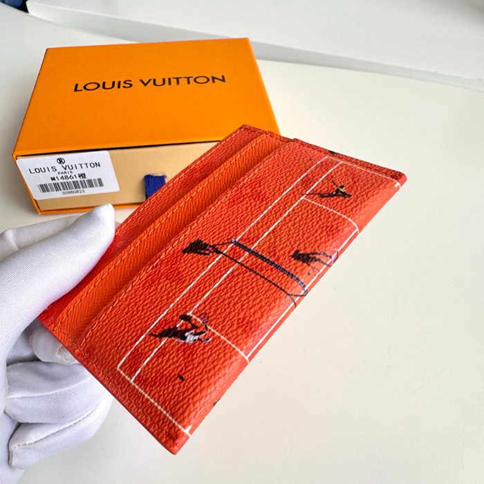 LOUIS VUITTON ダブルカードケース カラードモノグラム キャンバス メンズ 11×7×1.5cm
