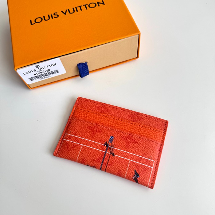 LOUIS VUITTON ダブルカードケース カラードモノグラム キャンバス メンズ 11×7×1.5cm