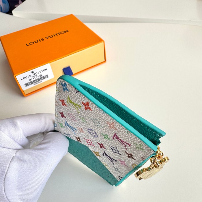 LOUIS VUITTON ロミー カードケース モノグラム アンプラント レザー レディース 12×8×0.8cm