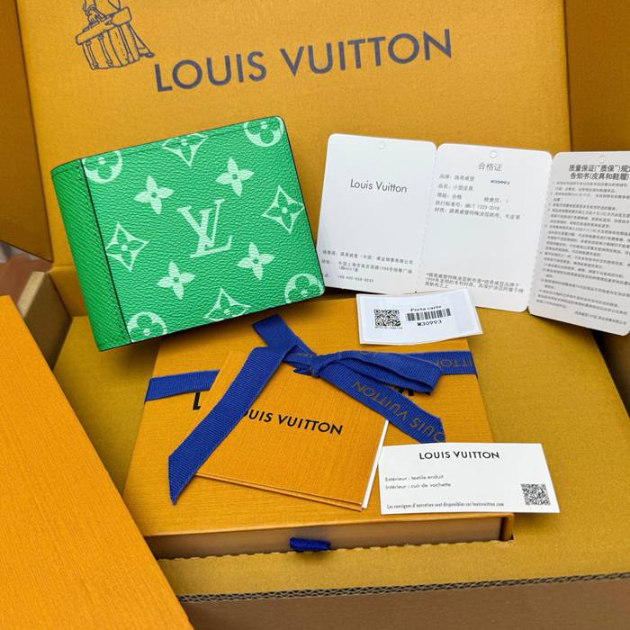 LOUIS VUITTON ミュルティプル ウォレット モノグラム キャンバス メンズ 11.5×9×1.5cm