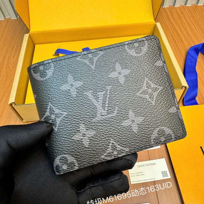 LOUIS VUITTON ミュルティプル ウォレット モノグラム キャンバス メンズ 11.5×9×1.5cm