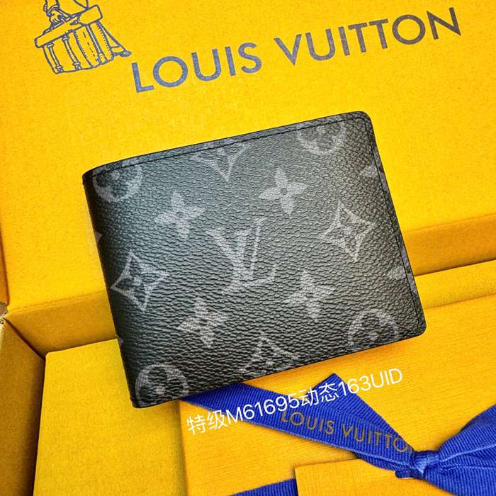 LOUIS VUITTON ミュルティプル ウォレット モノグラム キャンバス メンズ 11.5×9×1.5cm