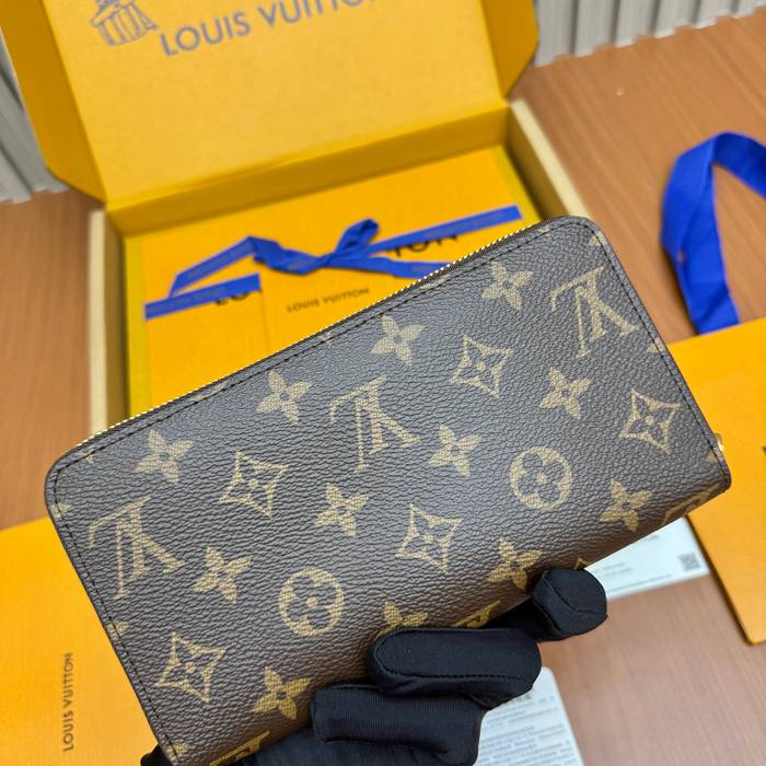 LOUIS VUITTON ジッピー ウォレット モノグラム キャンバス メンズ 19.5×10.5×2.5cm