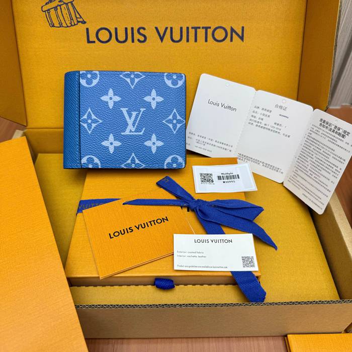 LOUIS VUITTON ミュルティプル ウォレット モノグラム キャンバス メンズ 11.5×9×1.5cm