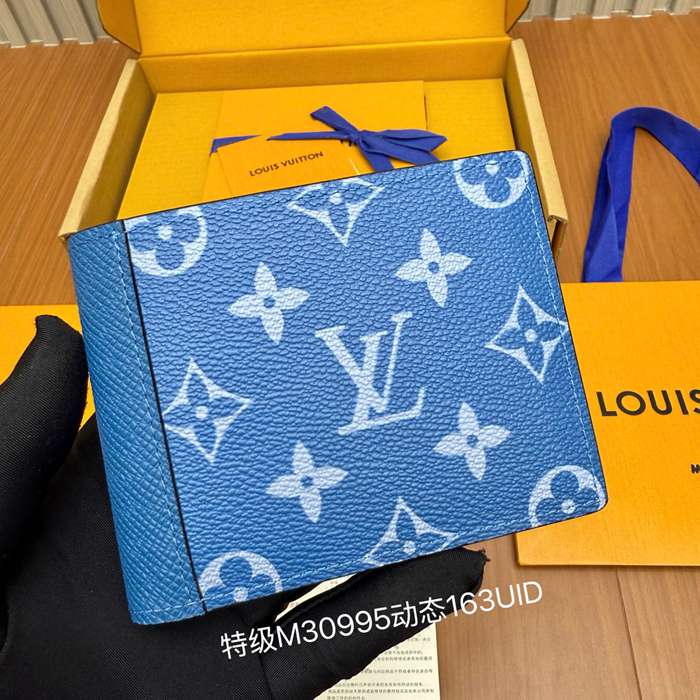 LOUIS VUITTON ミュルティプル ウォレット モノグラム キャンバス メンズ 11.5×9×1.5cm