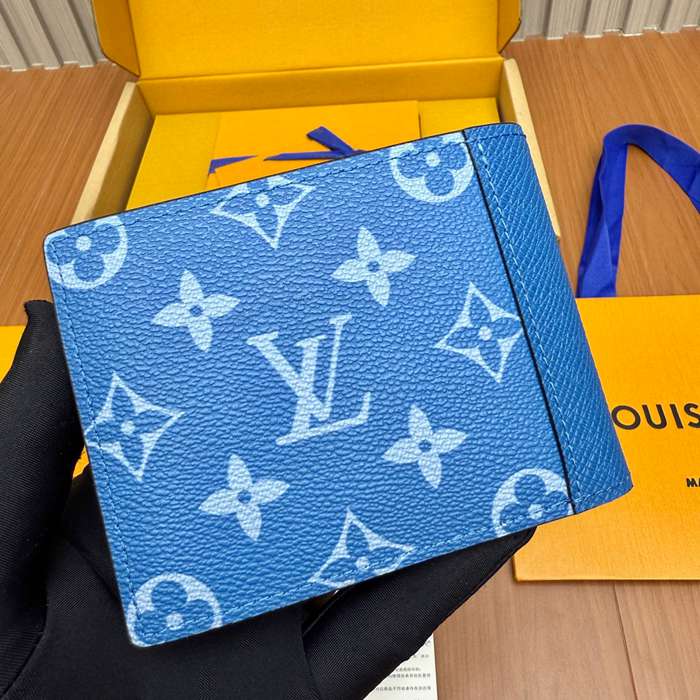 LOUIS VUITTON ミュルティプル ウォレット モノグラム キャンバス メンズ 11.5×9×1.5cm