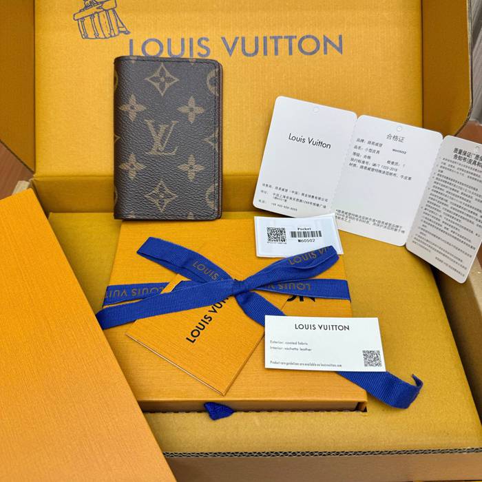 LOUIS VUITTON ポケット オーガナイザー モノグラム キャンバス メンズ 8×11×1cm