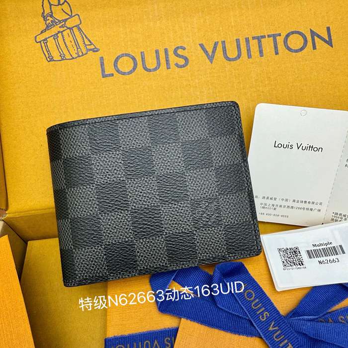 LOUIS VUITTON ミュルティプル ウォレット モノグラム キャンバス メンズ 11.5×9×1.5cm