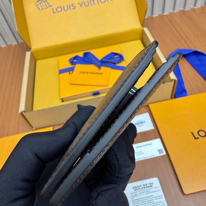LOUIS VUITTON ミュルティプル ウォレット モノグラム キャンバス メンズ 11.5×9×1.5cm