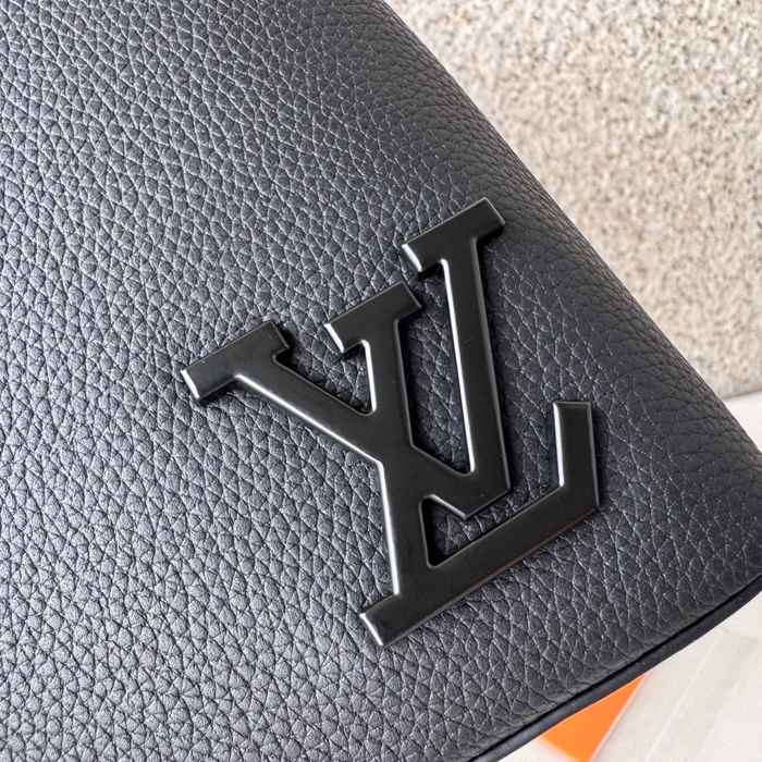 LOUIS VUITTON テイクオフ ポーチ カーフレザー メンズ 30×22×5cm