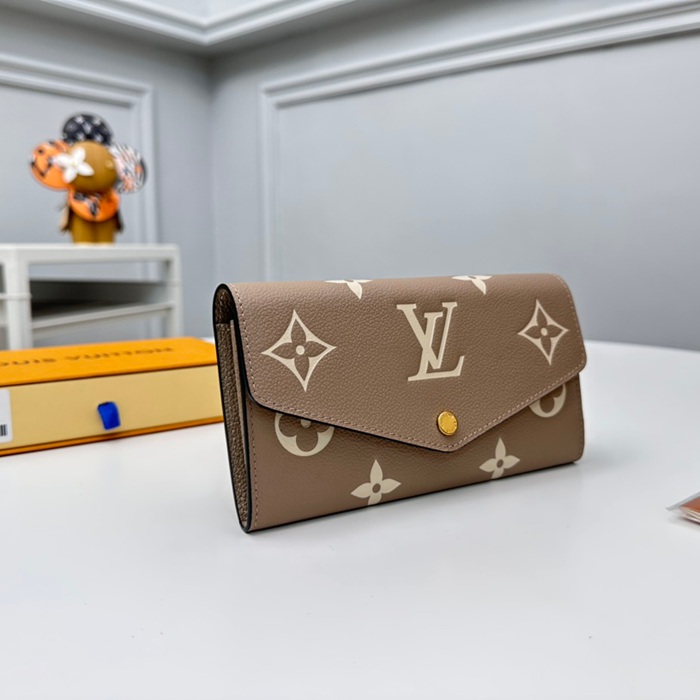 LOUIS VUITTON サラ ウォレット モノグラム アンプラント レザー レディース 19×10.5×2cm