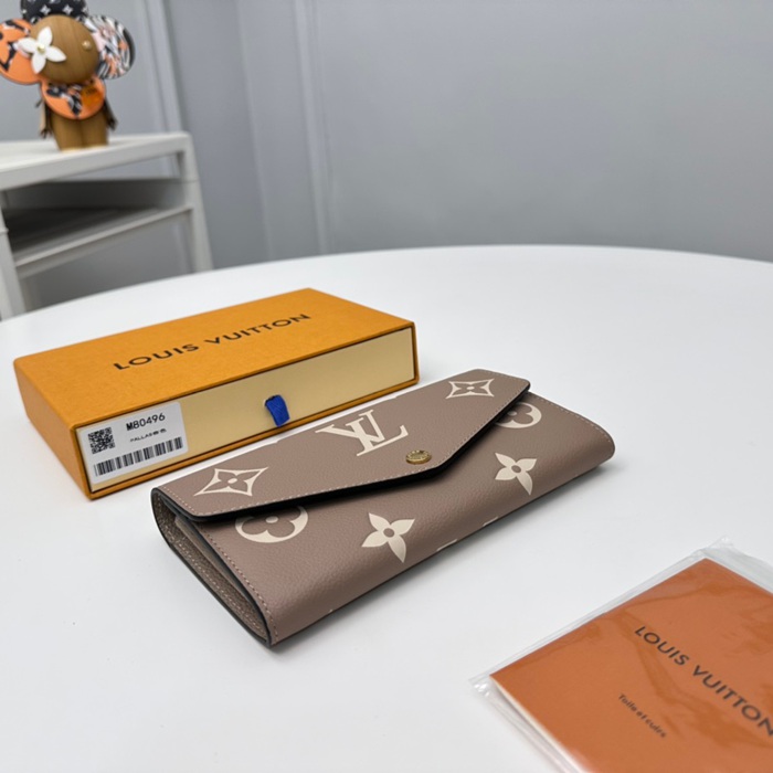 LOUIS VUITTON サラ ウォレット モノグラム アンプラント レザー レディース 19×10.5×2cm