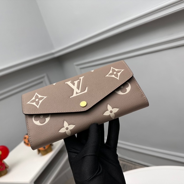 LOUIS VUITTON サラ ウォレット モノグラム アンプラント レザー レディース 19×10.5×2cm