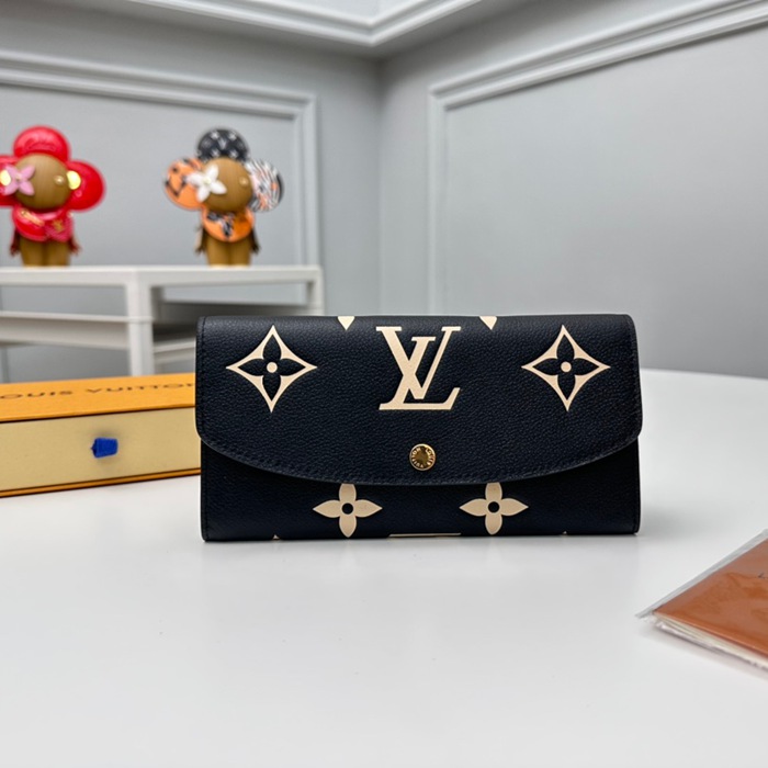 LOUIS VUITTON エミリー ウォレット モノグラム アンプラント レザー レディース 19×10×2cm LOUIS VUITTON エミリー ウォレット モノグラム アンプラント レザー レディース 19×10×2cm
