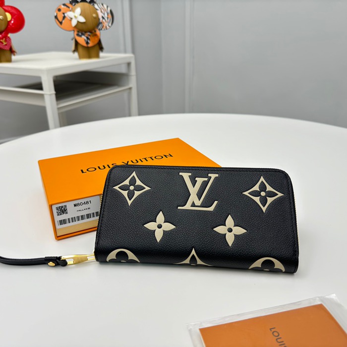 LOUIS VUITTON ジッピー ウォレット モノグラム アンプラント レザー レディース 19.5×10.5×2.5cm
