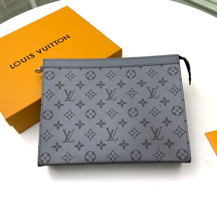 LOUIS VUITTON ポシェット ボヤージュ タイガ×モノグラム メンズ 27×21×6cm