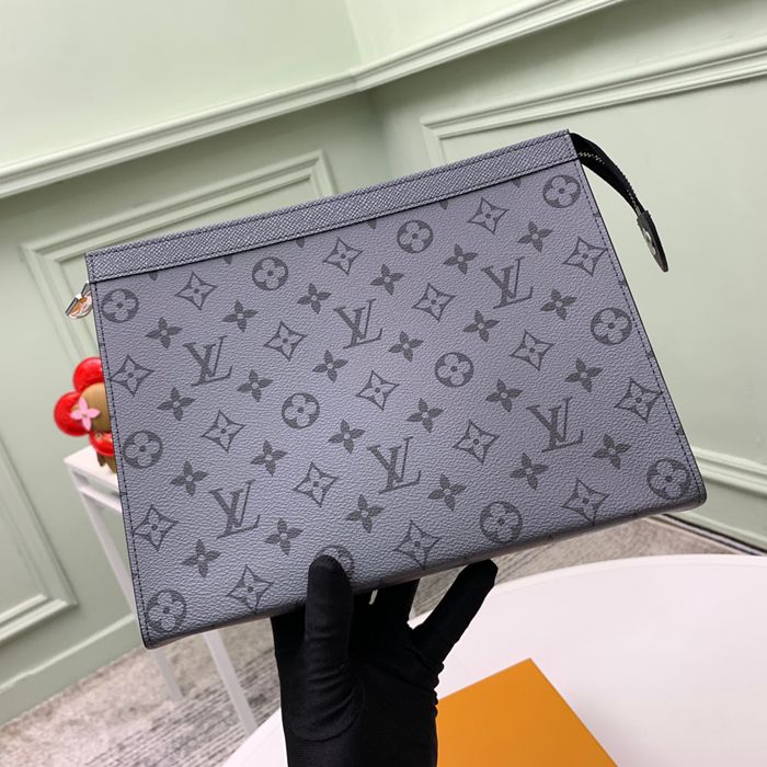LOUIS VUITTON ポシェット ボヤージュ タイガ×モノグラム メンズ 27×21×6cm
