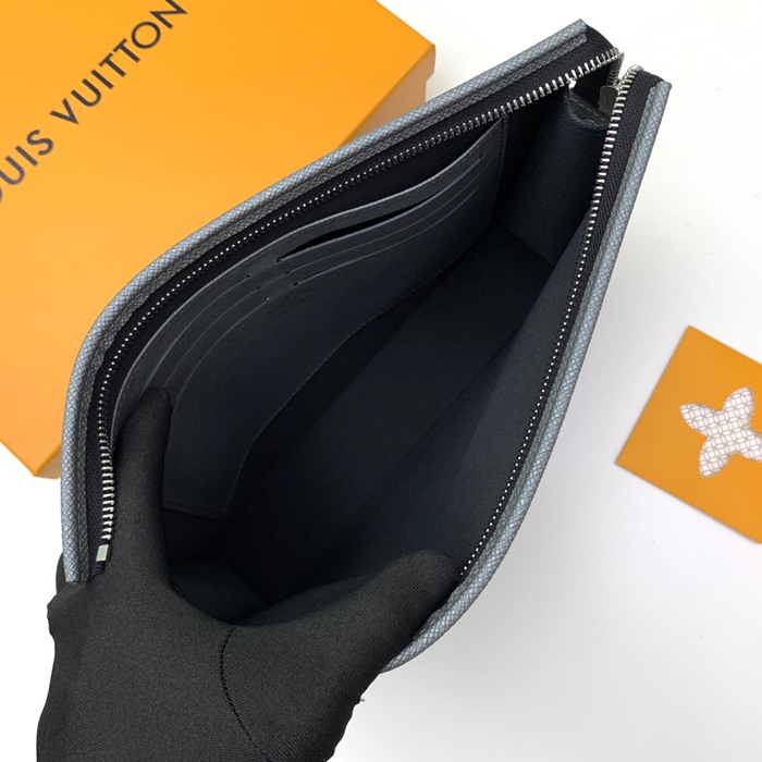 LOUIS VUITTON ポシェット ボヤージュ タイガ×モノグラム メンズ 27×21×6cm