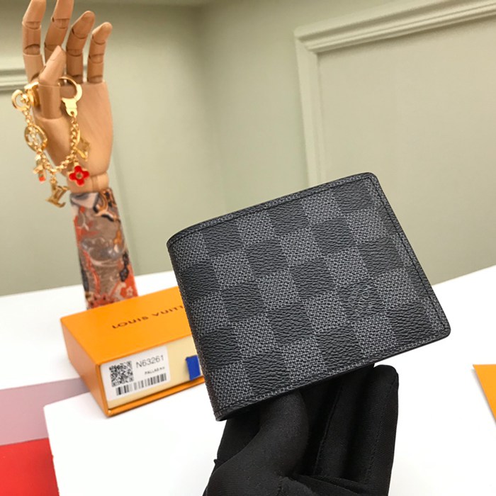 LOUIS VUITTON スレンダー ウォレット ダミエ グラフィット メンズ 11.9×9cm
