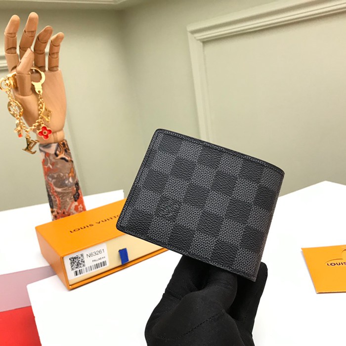 LOUIS VUITTON スレンダー ウォレット ダミエ グラフィット メンズ 11.9×9cm