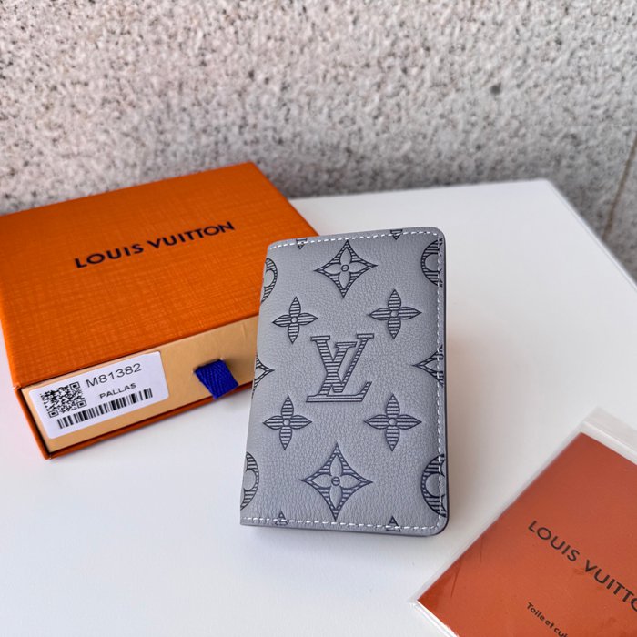 LOUIS VUITTON ポケット オーガナイザー モノグラム シャドウ レザー メンズ 8×11×1cm