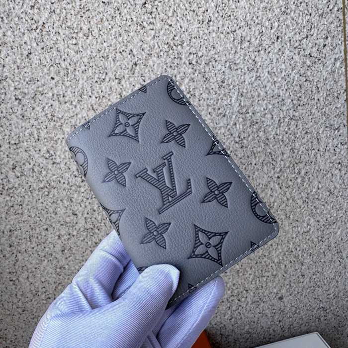 LOUIS VUITTON ポケット オーガナイザー モノグラム シャドウ レザー メンズ 8×11×1cm