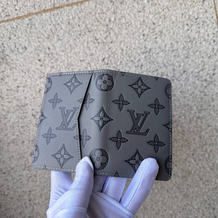 LOUIS VUITTON ポケット オーガナイザー モノグラム シャドウ レザー メンズ 8×11×1cm