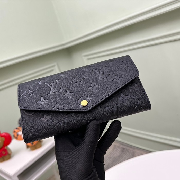LOUIS VUITTON サラ ウォレット モノグラム アンプラント レザー レディース 19×10.5×2cm