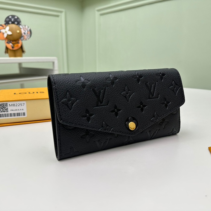 LOUIS VUITTON サラ ウォレット モノグラム アンプラント レザー レディース 19×10.5×2cm