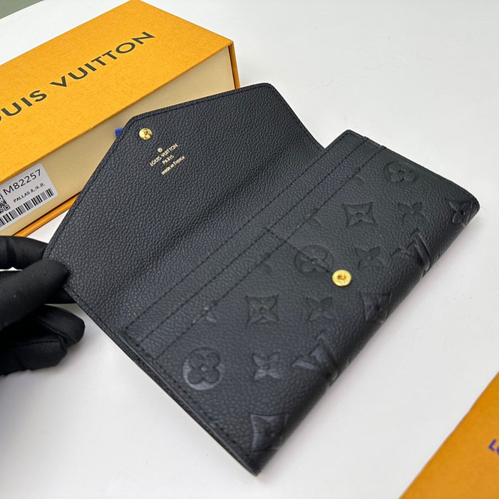 LOUIS VUITTON サラ ウォレット モノグラム アンプラント レザー レディース 19×10.5×2cm