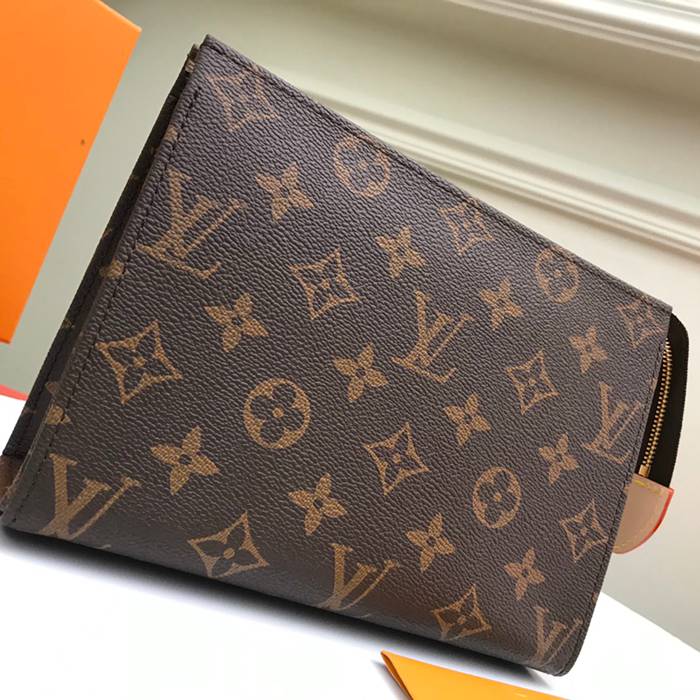 LOUIS VUITTON 化粧ポーチ ミディアム モノグラム キャンバス レディース 19×15×6cm