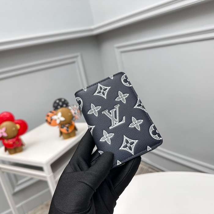 LOUIS VUITTON ポケット オーガナイザー モノグラム シャドウ レザー メンズ 7.5×11.1×1cm LOUIS VUITTON ポケット オーガナイザー モノグラム シャドウ レザー メンズ 7.5×11.1×1cm