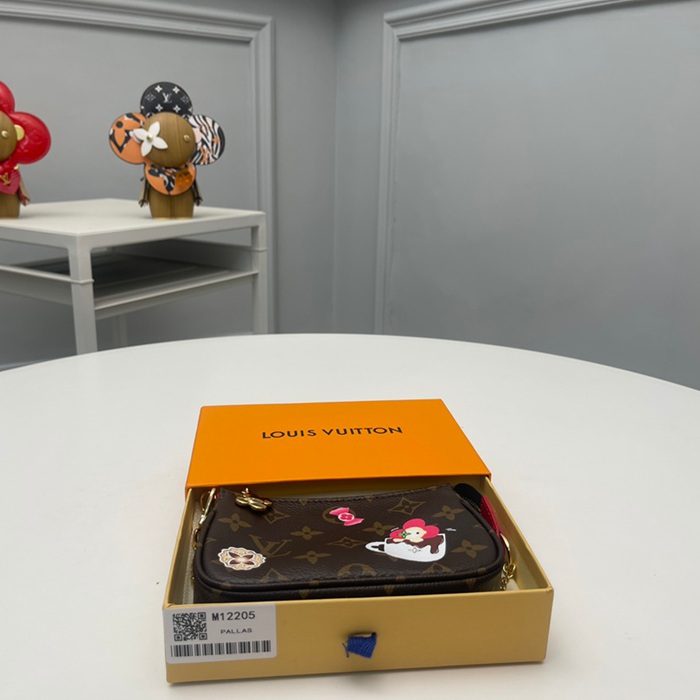 LOUIS VUITTON ミニポシェット アクセサリー モノグラム キャンバス レディース 15.5×10.5×4cm LOUIS VUITTON ミニポシェット アクセサリー モノグラム キャンバス レディース 15.5×10.5×4cm