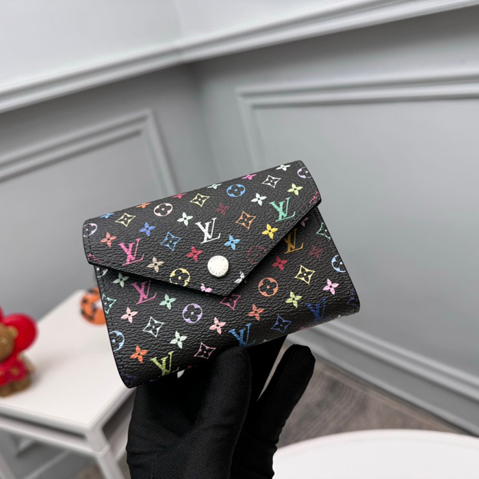 LOUIS VUITTON ヴィクトリーヌ ウォレット モノグラム マルチカラー レディース 12×9.5×2.5cm