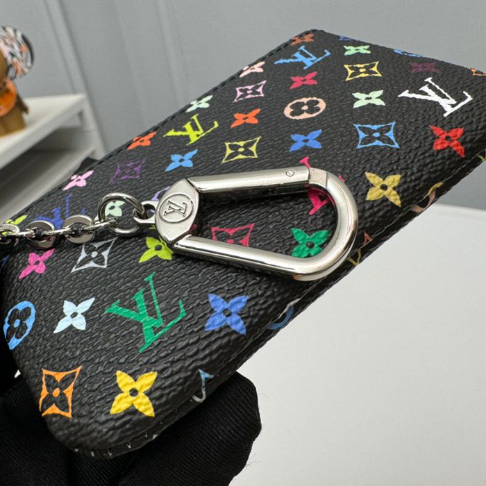 LOUIS VUITTON ポシェット クレ モノグラム マルチカラー レディース 12×7×1.5cm