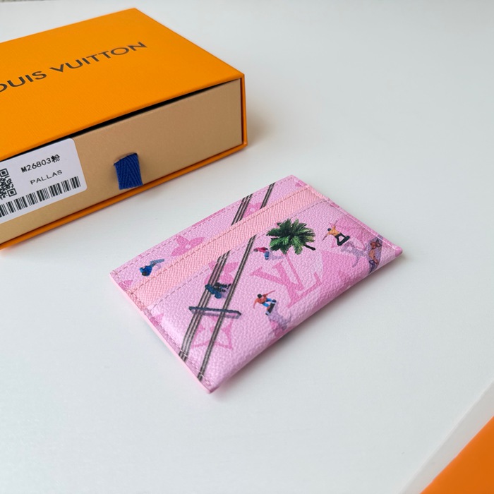 LOUIS VUITTON ポルト カルト ダブル モノグラム キャンバス メンズ 11×7×1.5cm