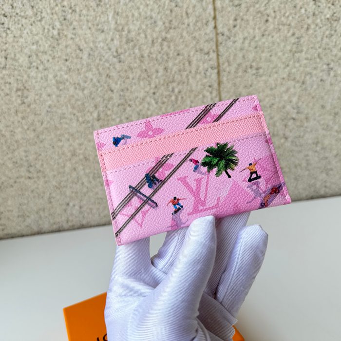 LOUIS VUITTON ポルト カルト ダブル モノグラム キャンバス メンズ 11×7×1.5cm