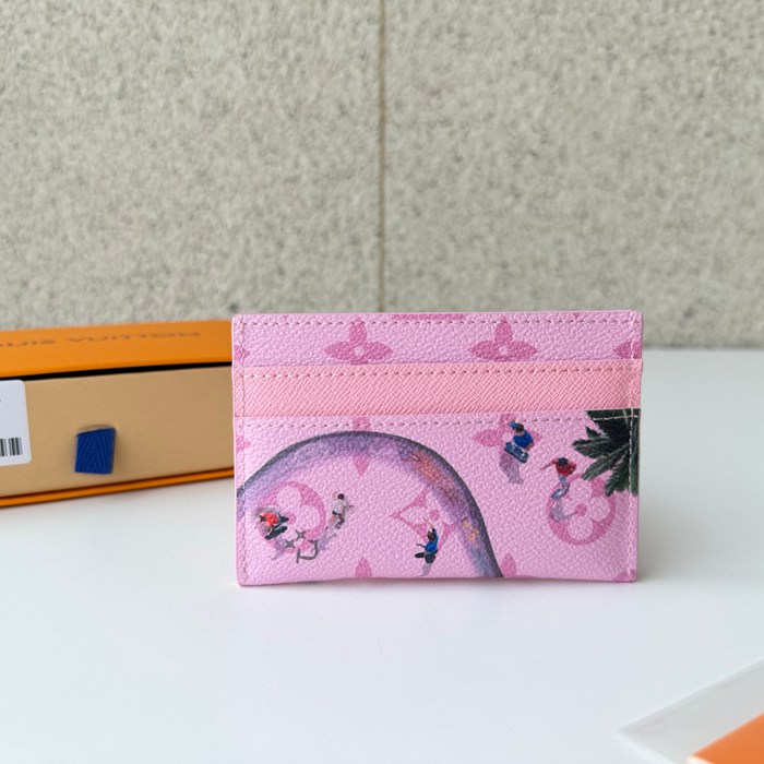 LOUIS VUITTON ポルト カルト ダブル モノグラム キャンバス メンズ 11×7×1.5cm